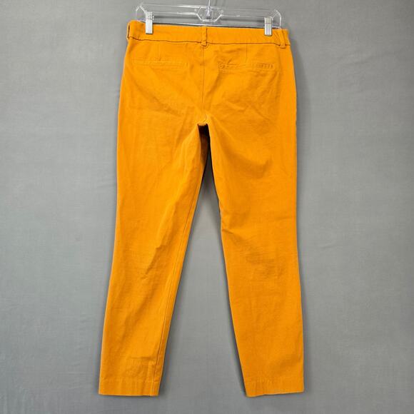 Old Navy Pixie Yellow Gold Pants Stretch Y2k Ankle Flat Front Women's Size 8 Zip - Picture 2 of 8